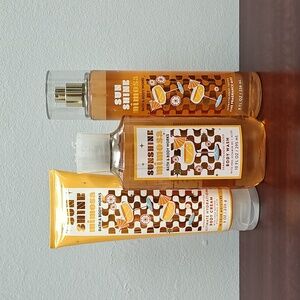 Bath & Body Works SUNSHINE MIMOSA 3 Piece Limited Edition Body Care Bundle Set